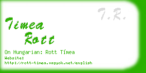 timea rott business card